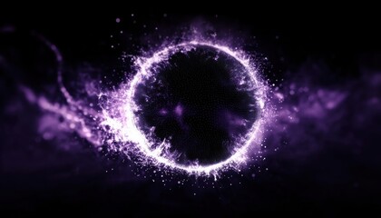 Obraz premium A vibrant cosmic swirl of purple light, representing energy, motion, and the mysteries of the universe.