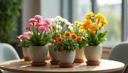 Colorful Flower Arrangement on a Table
