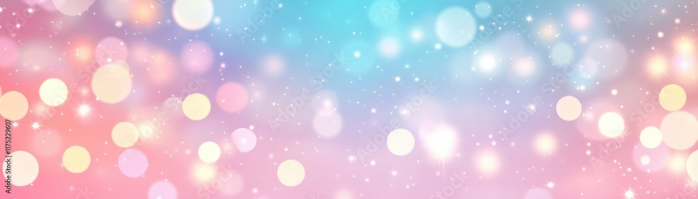 Poster a dreamy pastel background with soft bokeh lights creating a magical ambiance for various design pro