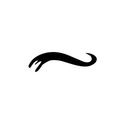Typographic swash and swooshes tail icon