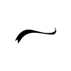 Typographic swash and swooshes tail icon