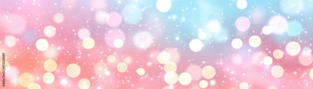 Poster a vibrant background featuring colorful bokeh lights in a soft gradient, perfect for festive and art