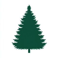Silhouette of a pine tree on a plain background, ideal for nature-themed designs and graphics.