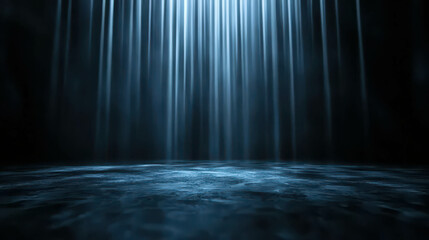 Obraz premium Delicate Glowing Threads of Light Weaving Through Soft Misty Waterfall Scene