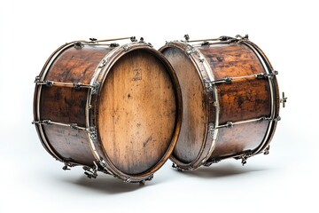 Bass drum isolated on white background