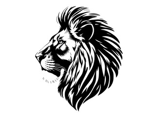 Lion head silhouette 