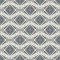 American tribal ethnic native pattern seamless.Traditional Navajo,Aztec,Apache,Southwest and Mexican style fabric pattern.Abstract vector motif pattern.For fabric,clothing,blanket,woven,wrap,decorate.