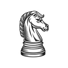 the-chess-knight-in-white-background.eps