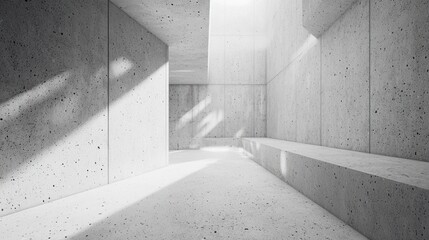 Obraz premium Sunlit Concrete Minimalist Architecture