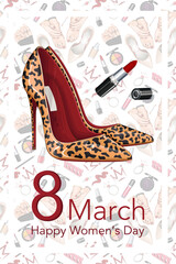 Womens Day Poster. Set of Trendy Posters for 8 March. Fashion graphics. Lady Boss Womens Day Greeting Cards. Women Day background Templates with Fashion Art.