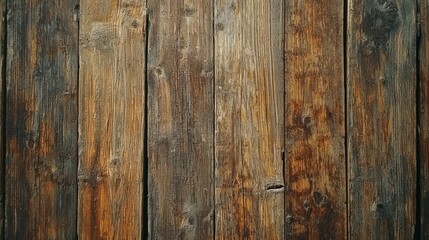 Naklejka premium Rustic Wooden Texture Background: Weathered Brown Planks