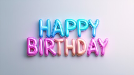 Vibrant Happy Birthday Celebration Text Art