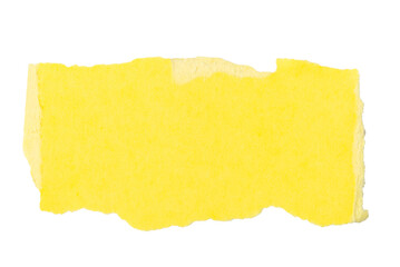 A torn piece of yellow craft paper isolated on a white background. Perfect for eco-friendly designs...