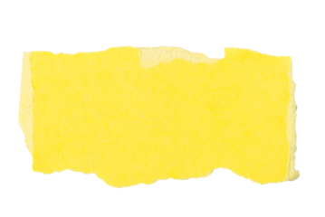 A torn piece of yellow craft paper isolated on a white background. Perfect for eco-friendly designs and art projects