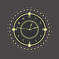 illustration of a stylish wall clock