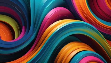 A colorful, abstract painting with a rainbow of colors