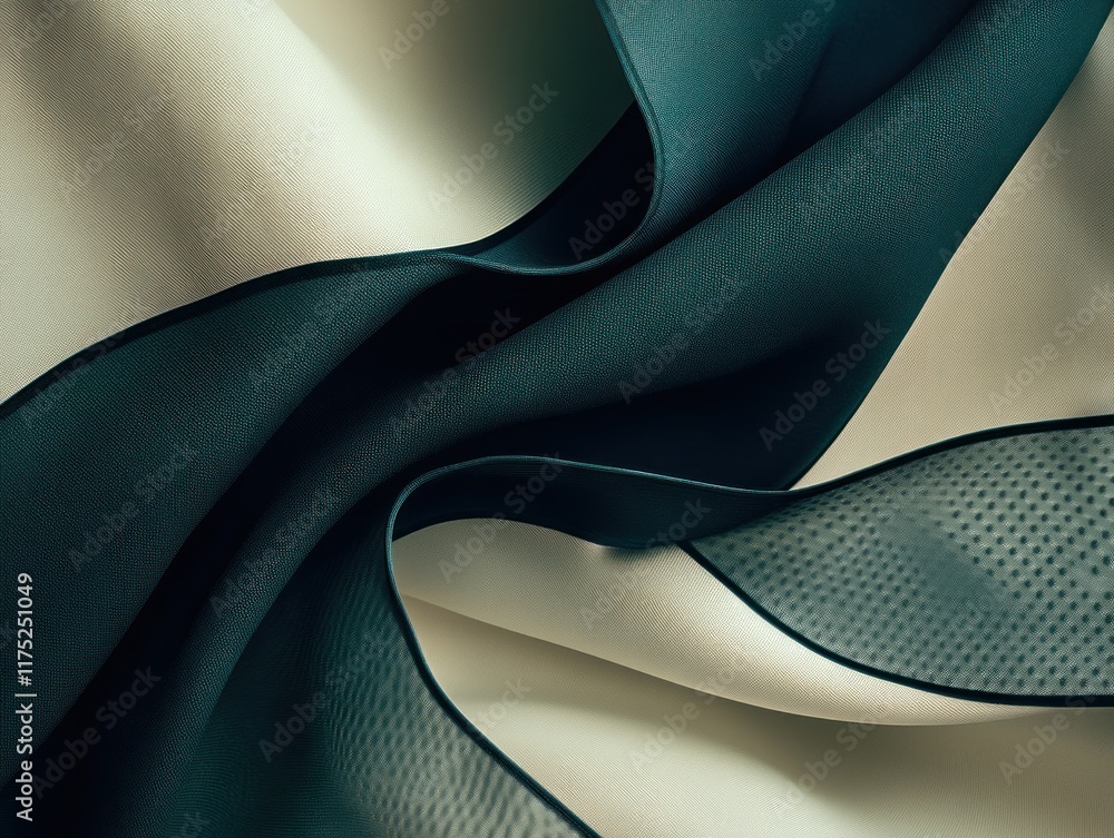 Aufkleber swirling patterns of deep green and cream create an organic feel with soft lighting enhancing the co