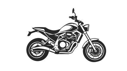 Fototapeta premium Motorcycle logo design on white background. Generative AI
