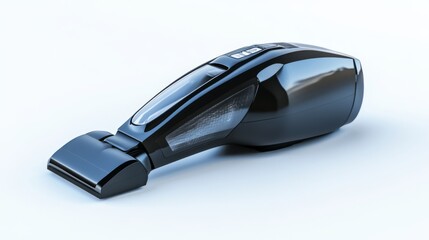 A sleek handheld vacuum cleaner is designed for modern living. Its compact design ensures convenience and portability. Ideal for quick cleanups. Generative AI