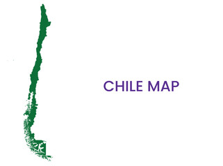 High detailed map of Chile. Outline map of Chile. South America