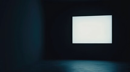 Dark room with bright square window.