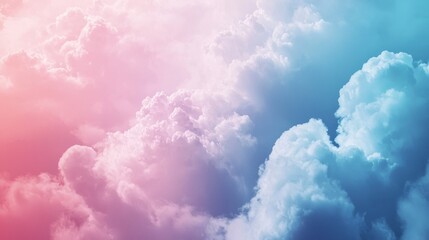 Fototapeta premium Dreamy Pastel Cloudscape: A Serene Celestial Canvas