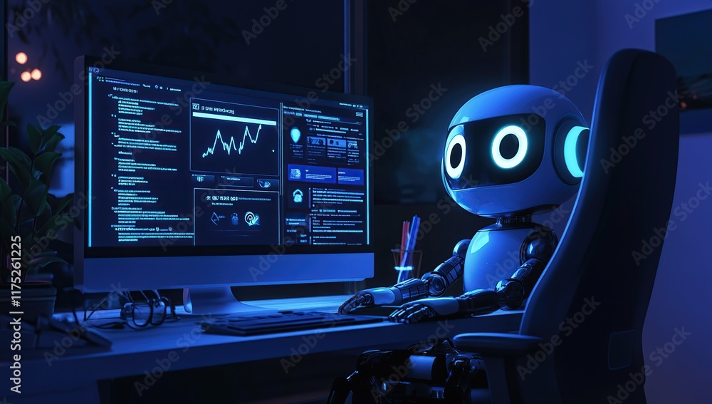 Poster night coding session: a robot's technological prowess