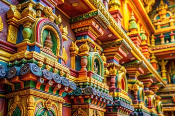 Sri Lanka Buddhist Temple Macro Photography: Intricate Details of Ancient Architecture