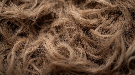 Obraz premium Close-up view of tangled light brown fibers. The texture is soft and the colors are muted.