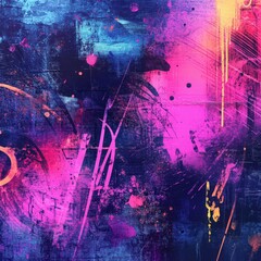 Vibrant abstract artwork showcasing dynamic colors and textures