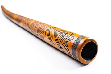 Digeridoo isolated on white background 