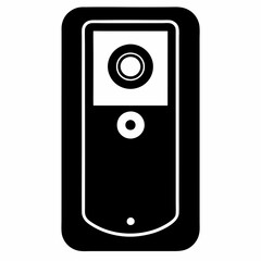 Video Doorbell Silhouette Vector Art