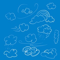 Obraz premium seamless pattern with clouds