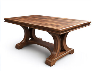 Wooden Dining Table with Curved Legs, Elegant Wooden Dining Table Design