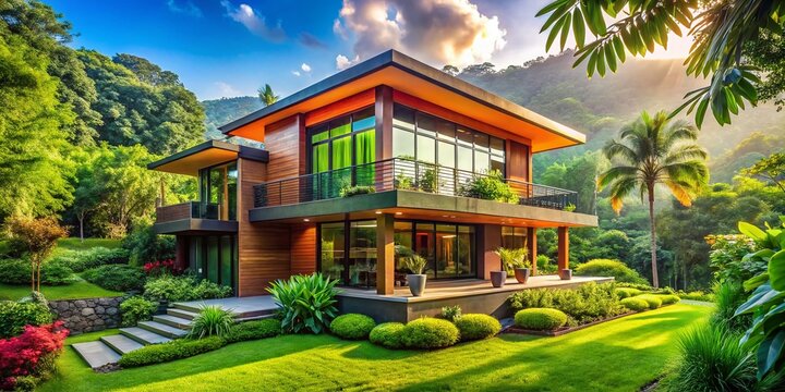 Stunning Beetal House Architectural Photography: Modern Design & Lush Landscape
