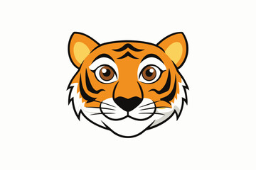tiger head isolated