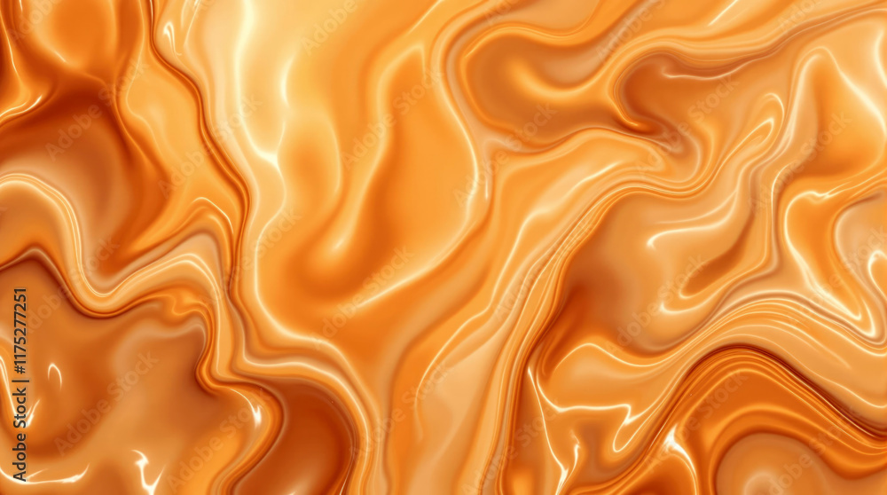 Poster fluid amber swirls luxurious and calming abstract background