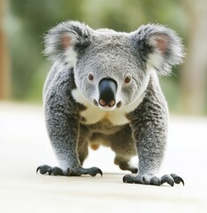 Naklejka premium Image of koala bears standing in front of a pure white background