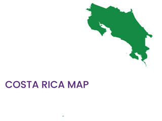 Fototapeta premium High detailed map of Costa Rica. Outline map of Costa Rica. North America