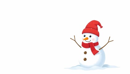 Snowman  on White Background