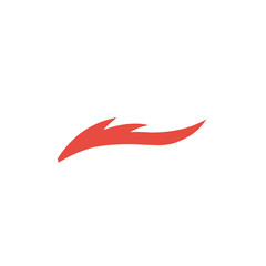 Red swoosh tail logo