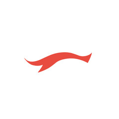 Red swoosh tail logo