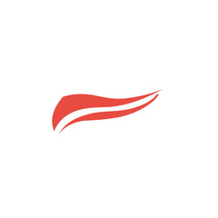 Obraz premium Red swoosh tail logo