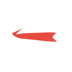 Red swoosh tail logo