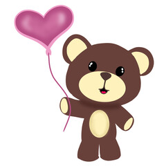 Fototapeta premium teddy bear with heart