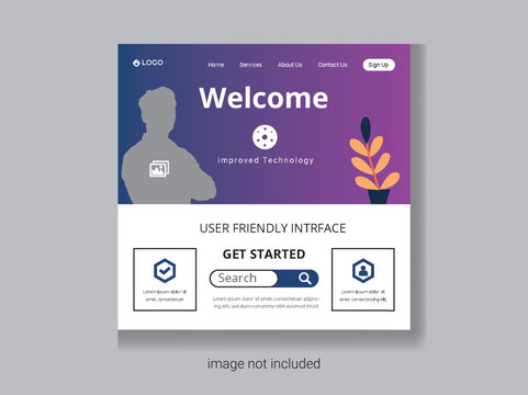  professional business landing page, web home page design template.