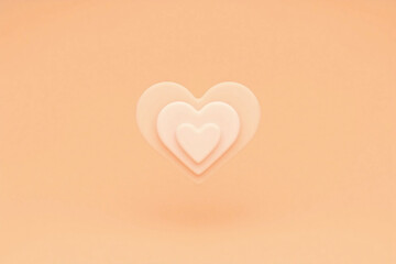 minimalist modern design pastel orange bg stylized heart