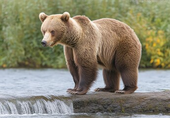 Obraz premium Autumn Grizzly Bear in Denali National Park, Alaska