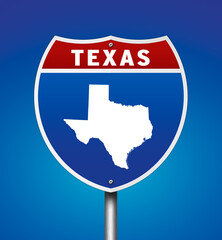 US State of Texas traffic sign