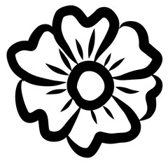 Line  doodle floral ornament